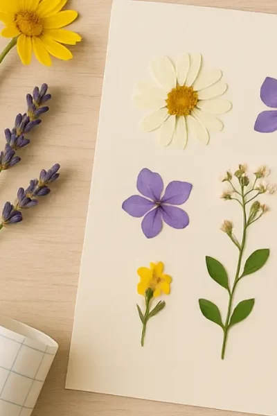 Como Fazer Adesivos de Flores Prensadas