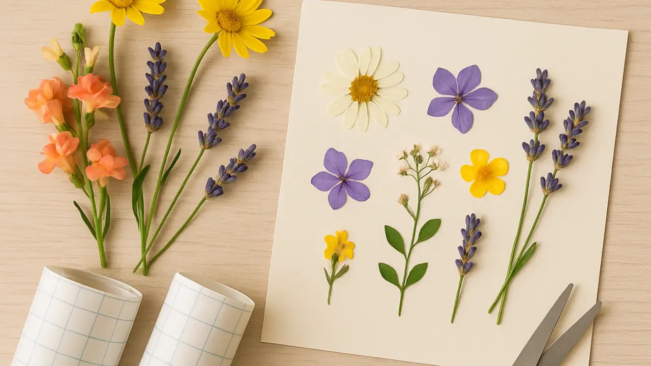 Como Fazer Adesivos de Flores Prensadas